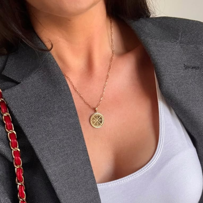 Engravable Compass Necklace