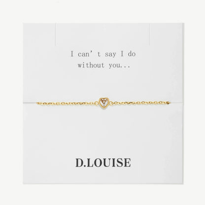 Bridesmaids Bracelet Heart with Stones