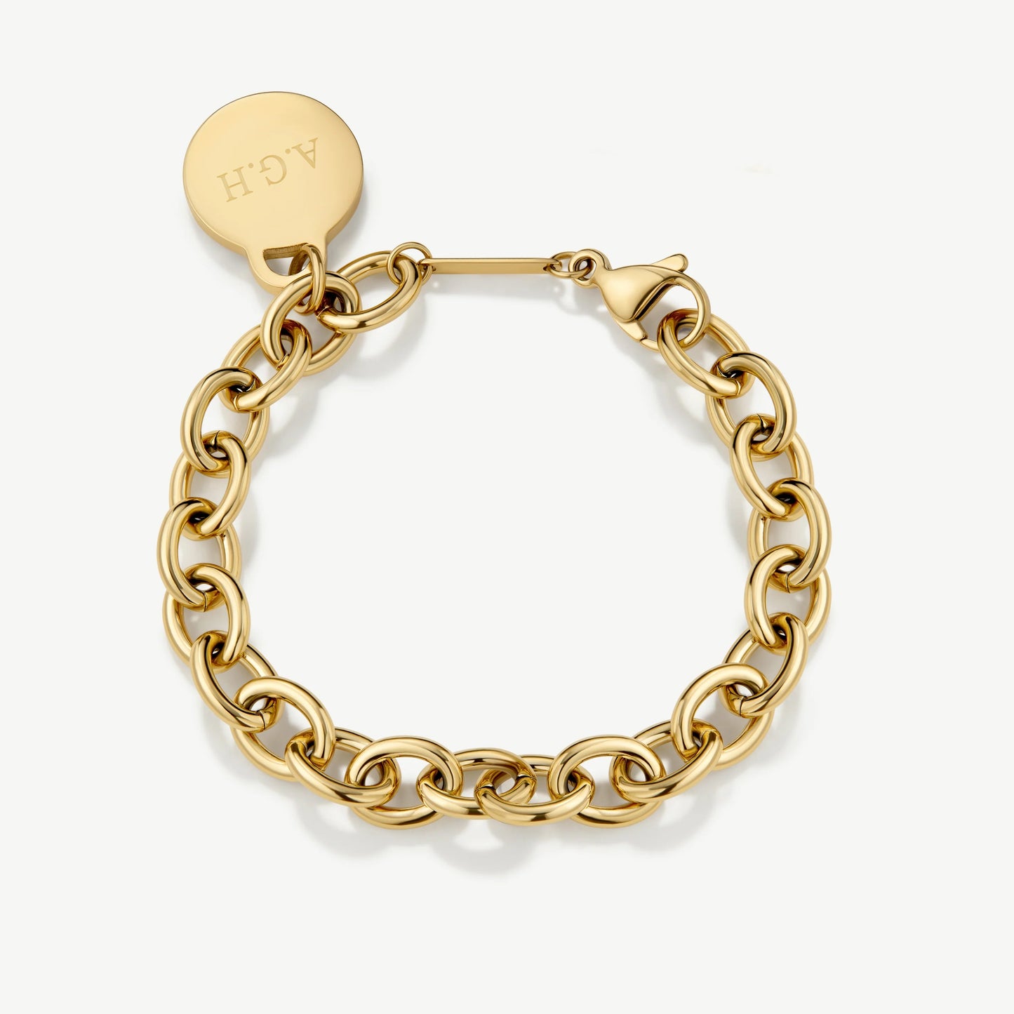 Engravable Classic Chunky Disc Bracelet