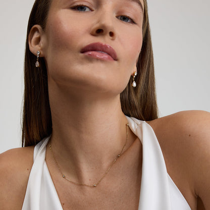 Multi Stone Chain Necklace