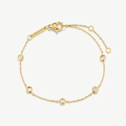 Multi Stone Chain Bracelet