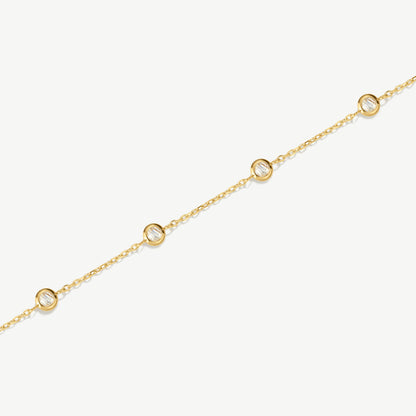 Multi Stone Chain Bracelet