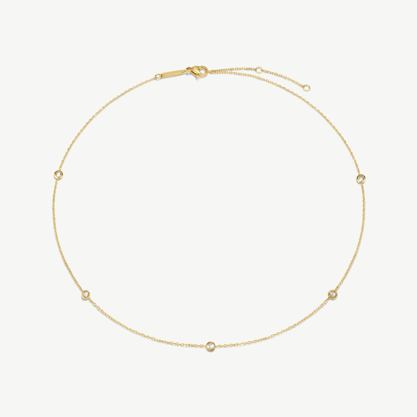 Multi Stone Chain Necklace