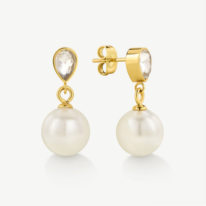 Pear Pearl Drop Earrings