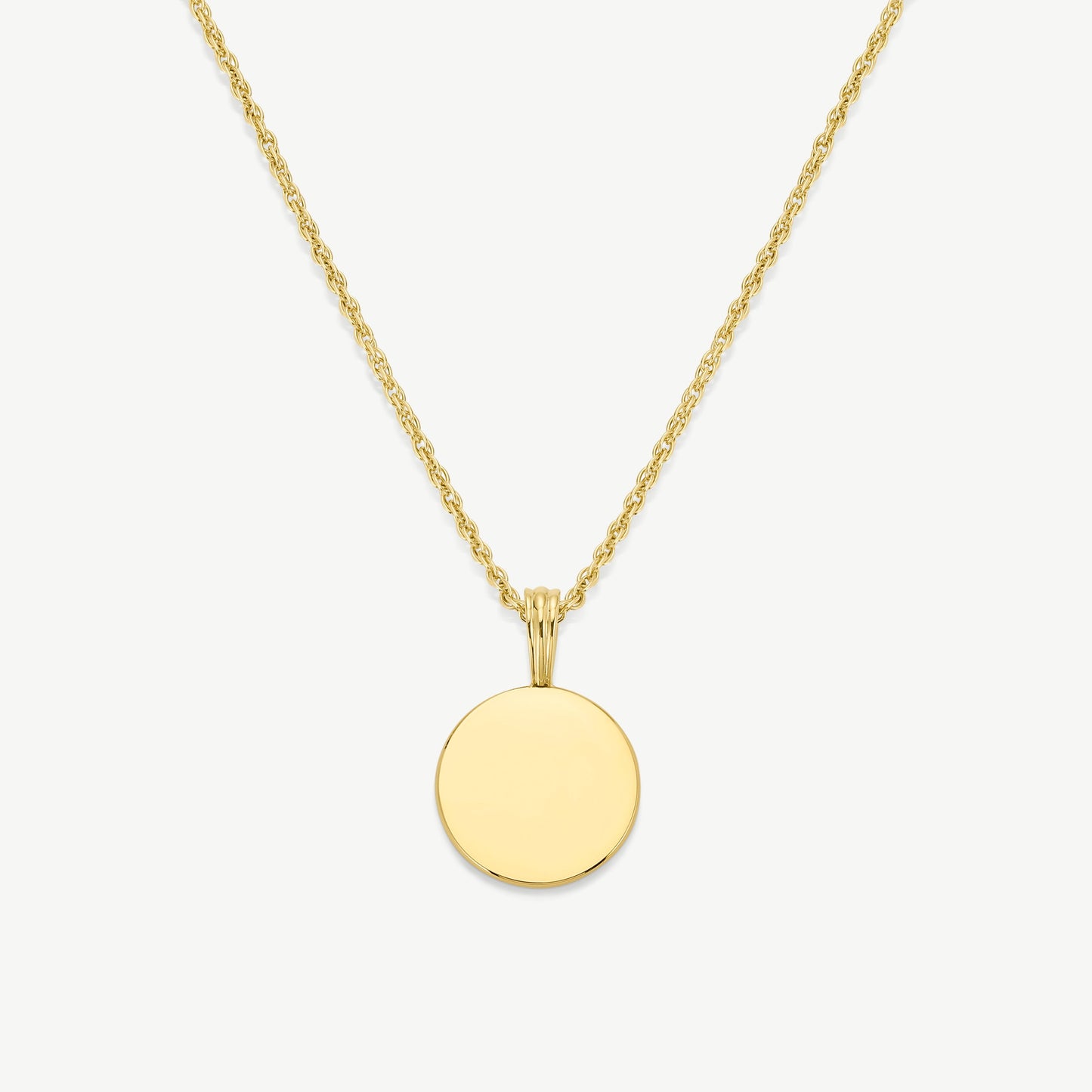 Engravable Classic Disc Necklace