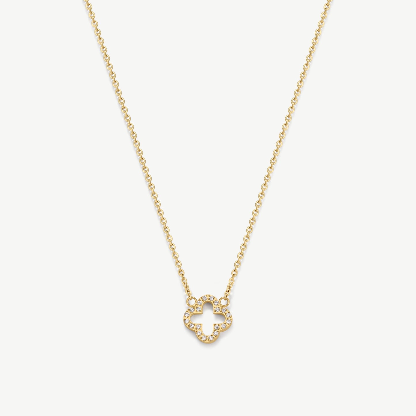 Pavé Clover Pendant Necklace