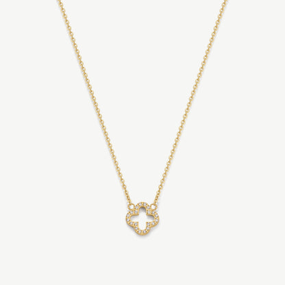 Pavé Clover Pendant Necklace